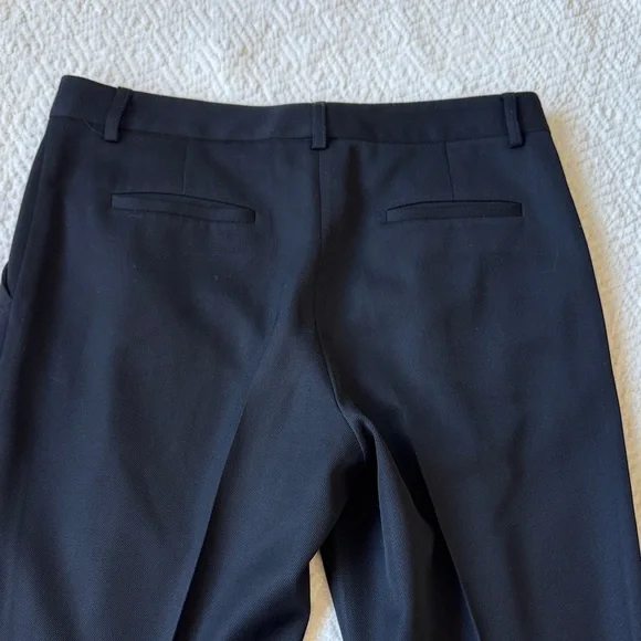 Theory Women's Wool Black Straight Leg Pants Size 6 - Picture 11 of 13